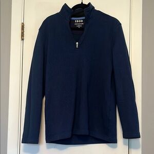 IZOD Men's Deep Blue Zip-Up Sweater